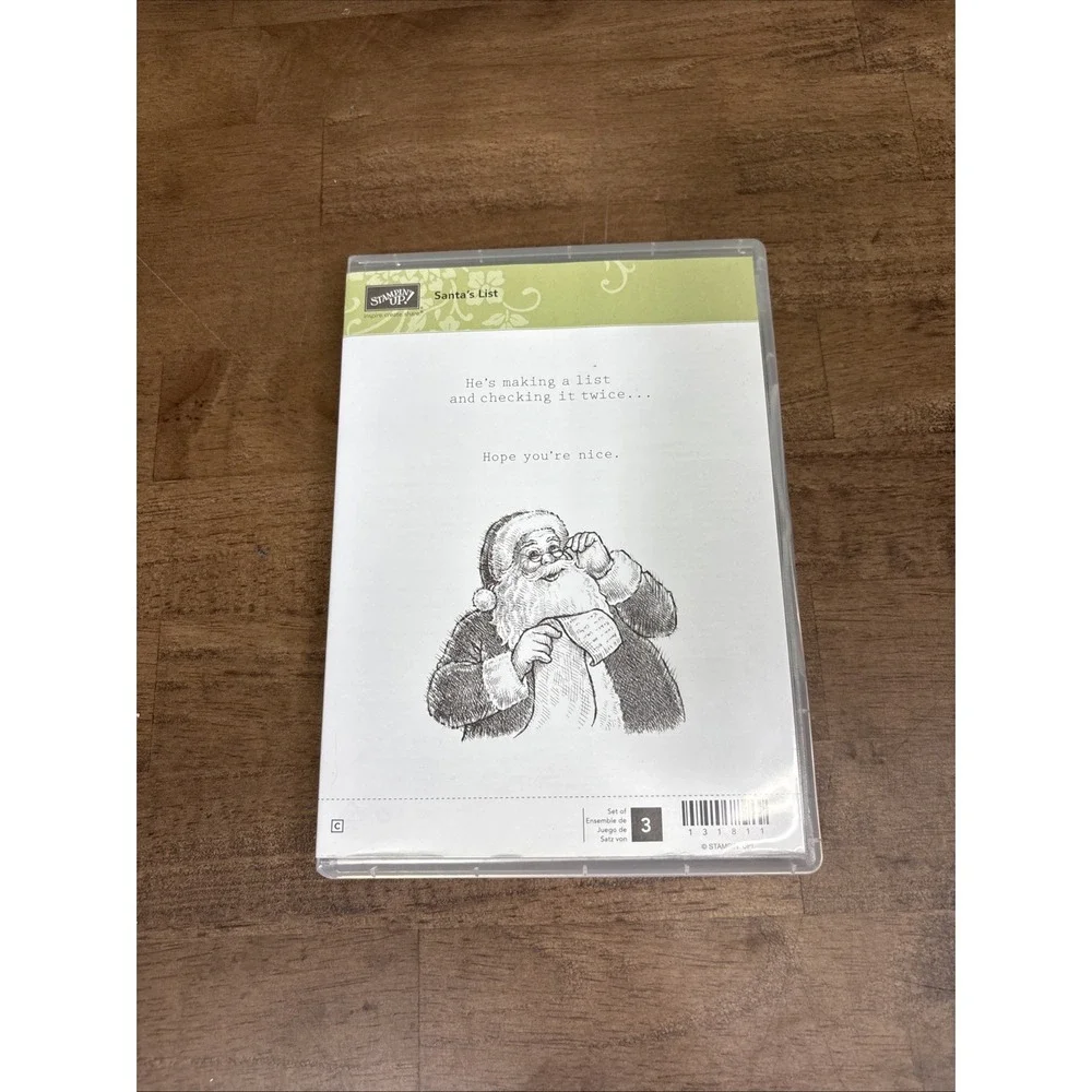 Stampin' Up! Santa's List Stamp Set Cling 131811 Set of 3